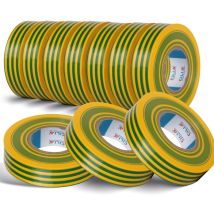 Lot De 10 Chatterton Cilia Ruban Adhésif Isolant Électrique Pvc 19mm X 25m Scotch Électricien Professionnel Ignifuge 600v Chatertone Isolant 