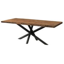 Tavolo Da Pranzo In Legno Di Sheesham 220x100x76 Verniciato Naturale / Gambe Mikado Antracite Matt Freeform 5