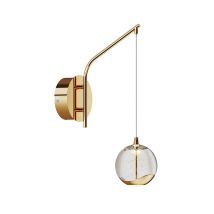 LUCANDE – Applique LED Hayley in Vetro Trasparente – Altezza 34 cm – Design Moderno e Intramontabile