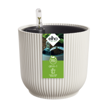 Elho All-in-1 Vibes Rond 18 + Swi 17 - Blanc - L 18 X B 18.35 X H 17 Cm - Intérieur - 100% Recyclé