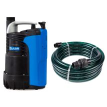 Tallas Tauchpumpe D-CWP 300 – Ablaufschlauch 7 Meter – Max. Absaughöhe 2 mm – Durchmesser 23 cm – Automatische Ein-/Ausschaltung