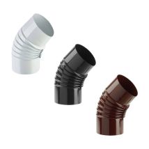 Gomito Smaltato Per Stufe Ø 12 - 45° Colore Nero Lucido