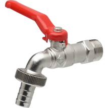 Rubinetto A Sfera – 20,95 Mm (1/2 Pollici) Ag – Con Attacco Per Tubo Flessibile – Ottone Di Alta Qualità – Ideale Come Rubinetto Esterno/rubinetto Per