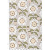 Papier peint vinyle fleurs nature – 53 cm x 10,05 m – Lessivable, strippable, bonne résistance à la lumière – Lutece