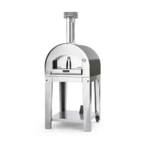Forno Pizza A Gas Con Carrello Fontana "margherita" Colore Antracite 2 Pizze