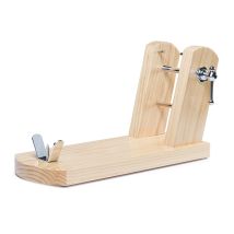Buarfe – Jamonero Rioja de Madera de Pino Insigne – Cortador Horizontal – 53 cm – Acabado Lacado Natural – Peso 2,39 Kg
