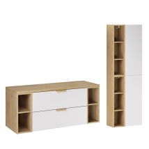 Set Di Mobili Da Bagno Doppio Lavabo Oria Bianco