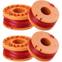 Worx - Spools For Wa0010 Trimmer Spool Line Replacement Spool Line For Brush Cutters Accessories For Garden Tools 4 Pieces