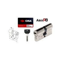 Cylindre de serrure CISA – 114,0-54,5-59,5 – 6 pênes actifs + 2 passifs – Protection anti-perçage BKP – 3 clés
