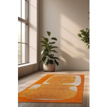 Tappeto - Collezione Poum Poum Beneffito - Arancio Cocktail - Tappeto - Arancio - 80x150cm