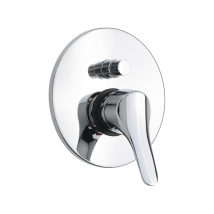 Cisal - Mezclador Monomando De Bañera Y Ducha De Empotrar 70x80-100 Mm En Latón Cromado Mito