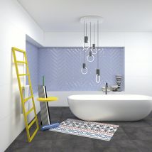 Carrelage Mural Faience Blanco Mate 50x20cm - Mat - 50x20 Cm - Mat - Boîte De 1 M2