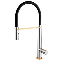 Essebagno - Exil Spültischmischer Mit Beweglicher Handbrause Satin Und Roségold