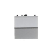 Conmutador ancho Zenit Niessen Plata – 21 mm – Plástico reciclable – Interruptor modular de dos vías