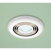 Hib - Turbo White Bathroom Inline Extractor Fan With Cool White Led Light - 32200