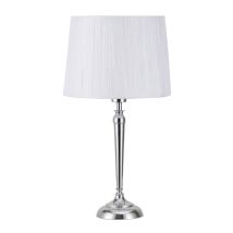 Lámpara de sobremesa Álamo E27 – Cromo – Textil blanco – 55 x 30 x 30 cm – 920 g – 137571020