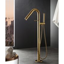 Lookshop – Freestanding Bath Mixer Tap – Gold, Chrome or Black – Modern Design, Hand Shower, Easy Control