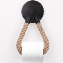 Toilettenpapierhalter, Hanfseil-handtuchhalter Für Bad Und Küche, Badezimmerpapierhalter, Toilettenpapierhalter (schwarz)