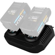 JCB – 18V Dual Charger – Charges 2.0Ah Battery in 35 Minutes – Bare Unit
