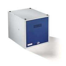 Certeo – Cassetta di Sicurezza Wolf – 400 x 400 x 500 mm – Lamiera d'acciaio, Blu genziana RAL 5010