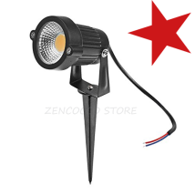 5w Lampada Da Giardino Faretto Cob Led 500lm Con Picchetto Ip65 Blu