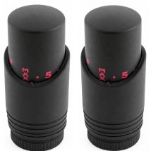 Lot De 2 Têtes Thermostatiques Design Noires M30x1,5 Fluidheat