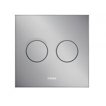 Luga Wisa Xs Pannello Di Controllo Pneumatico Per Wc A Incasso, A Due Tocchi, Cromo Opaco