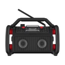 Radio De Obra Robusta Perfectpro Rockpro Negra Bluetooth