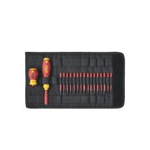 Wiha - Juego De Destornilladores Y Bits Slimvario En Surtido, De 19 Unid., Incl. Bolsa Plegable (41231)