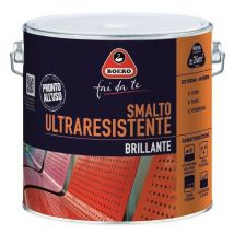 Smalto Ultraresistente Brillante Vernice Legno Ferro Salsedine Esterno 950 Boero - Formato: 0,125 L - Colori: Nero