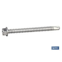 Din-7504k C-8 M-5,5 X 19 Z Caja 500 Unid. , Tornillo Autotaladrante Din-7504-k Zincado Cabeza Hexagonal Con Collarín. Medidas Desde 3,5 Hasta 6,3mm De