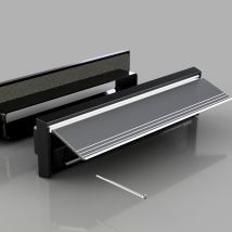 Stormguard - Sleeved Letterbox Internal & External Aluminium Plate Cover Set Twin Brush Seal