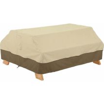 Housse Pour Table Pique-nique 183x145x76cm – Toile Épaisse Gardelle Hydrofuge – Jupe Antiéclaboussures Et Sangles De Maintien