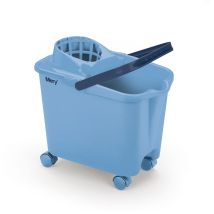 Fröhlich Wischeimer Mit Schwenkrädern Breiter Abtropfeimer Maximale Festigkeit Polypropylen Fassungsvermögen 14 Liter Himmelblau Maße: 25,5x39x36,5 Cm