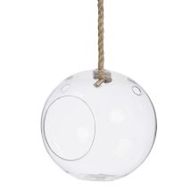 Hängende Vase aus Borosilikatglas – Ø 18 cm – Höhe 20 cm – Einzigartiges Design – Dekoration für Wohnzimmer, Küche, Terrasse