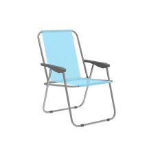 Marbueno Silla Plegable Azul Acero Playa Y Piscina