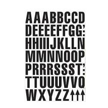 Hoja DIN A4 con letras magnéticas – 2 pliegos – 43 mm – negro sobre blanco – película magnética