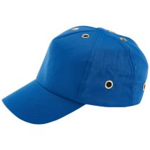 Voss Anstoßkappe EN 812 – Kornblau – 65% Polyester, 35% Baumwolle – Kopfweite 56–61 cm – Gewicht 165 g – Schirmlänge 75 mm