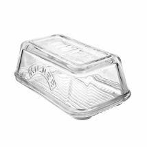 Kilner Glass Butter Dish - Vintage Butter Serving Tray With Lid