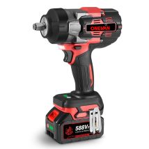 Onevan Llave De Impacto De 2100 Nm, 1/2 Llave De Impacto Inalámbrica Sin Escobillas Aplicable A Camiones Grandes, Vehículos Portacontenedores Con 