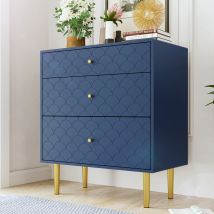 Credenza 3 Cassetti Mobiletto Frontale In Squame Di Pesce Per Sala Da Pranzo, Camera Da Letto, 75 X 40 X 89 Cm