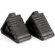 Confezione Da 2 Cunei Per Ruote Auto, Blocchi Antiscivolo, Fermaruota Per Auto, Camion E Moto, Neri (3,85 Kg)