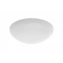Lámpara De Techo Antivandálica Camea, E27 75w, Ip44, Difusor De Policarbonato Mate Opal, Aro Blanco