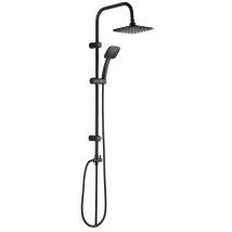 Colonne de douche Ondo noir mat – Finition métal – Forme de la pomme haute – Type de jet – Longueur