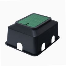 Jardibric – Finestra rettangolare 520 x 420 x 260 mm per 1 a 4 elettrovalvole – Polipropilene – Colore nero e verde