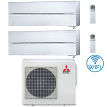 Climatiseur Mitsubishi Kirigamine Style Wifi R32 Blanc Perle Double Split Inverter 12000 + 12000 Btu Avec U.e. Mxz-4f72vf Classe A++/a+