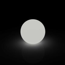 Sphärische Tischlampe Ø 55 cm – Polyethylen – 23W Weißlicht – Höhe 55 cm – Glänzende Oberfläche
