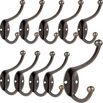 10 Stück Retro-haken, Kleiderhaken, Wandmontage, Vintage-metall-türhaken Für Badezimmer, Küche, Schlafzimmer, Eingangsbereich (kupfer)