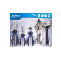Set de alicates y llave ajustable 5 piezas – Acabado de níquel – Ford