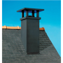 Poujoulat - Pendenza Uscita Tetto Tradinov Da 74 A 89% Ø230 Clas Nero Liscio Tcp 80-230s - 01230404black